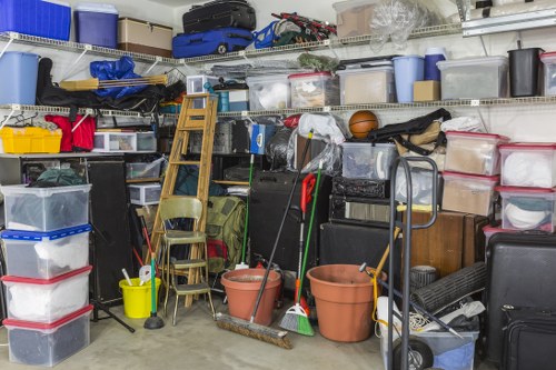 Preparing items for furniture clearance with organized sorting