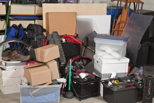 Clean and organized construction area after waste clearance